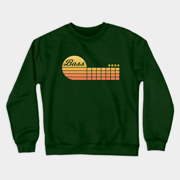 Sundown Groove: Retro Bass Guitar Vibes Crewneck Sweatshirt by Blended Designs